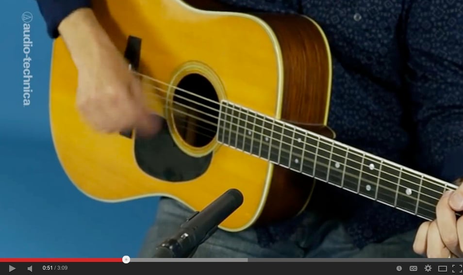 WATCH: Acoustic Guitar Recording Techniques From Audio-Technica