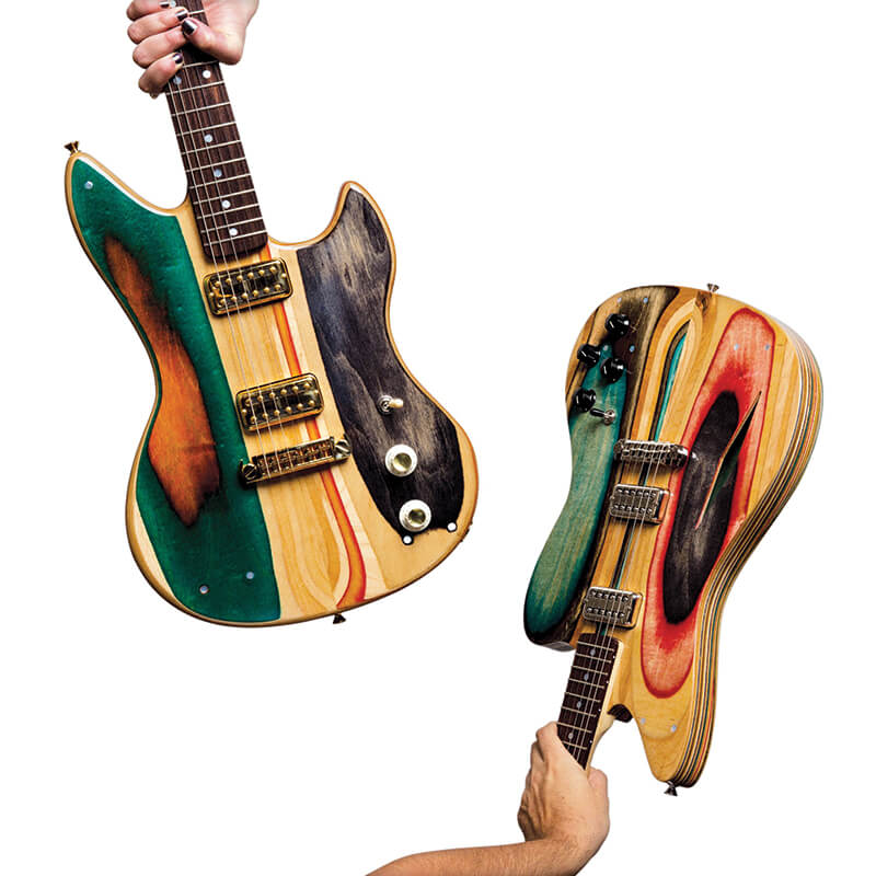 How Prisma Guitars Recycles Skateboards into One-of-a-Kind Instruments