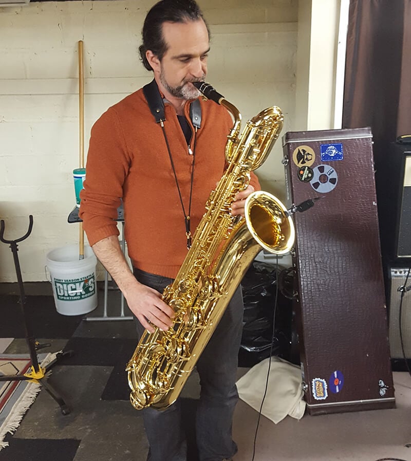 live sax with the Audio-Technica ATM-350a microphone