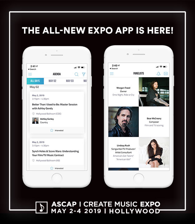 Check out the ASCAP EXPO schedule in all-new mobile app