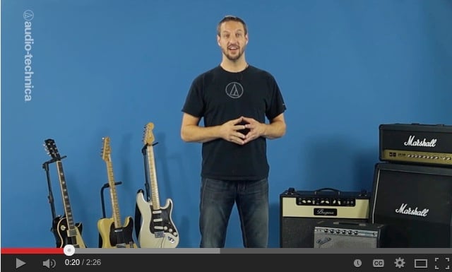 WATCH: Electric Guitar Recording Techniques From Audio-Technica
