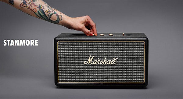 Marshall Introduces Stanmore Pitch Black Portable Bluetooth Music Speakers at NAMM