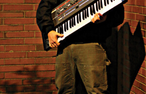 Tyler Quist of Jaw Gems and his Roland Juno-106