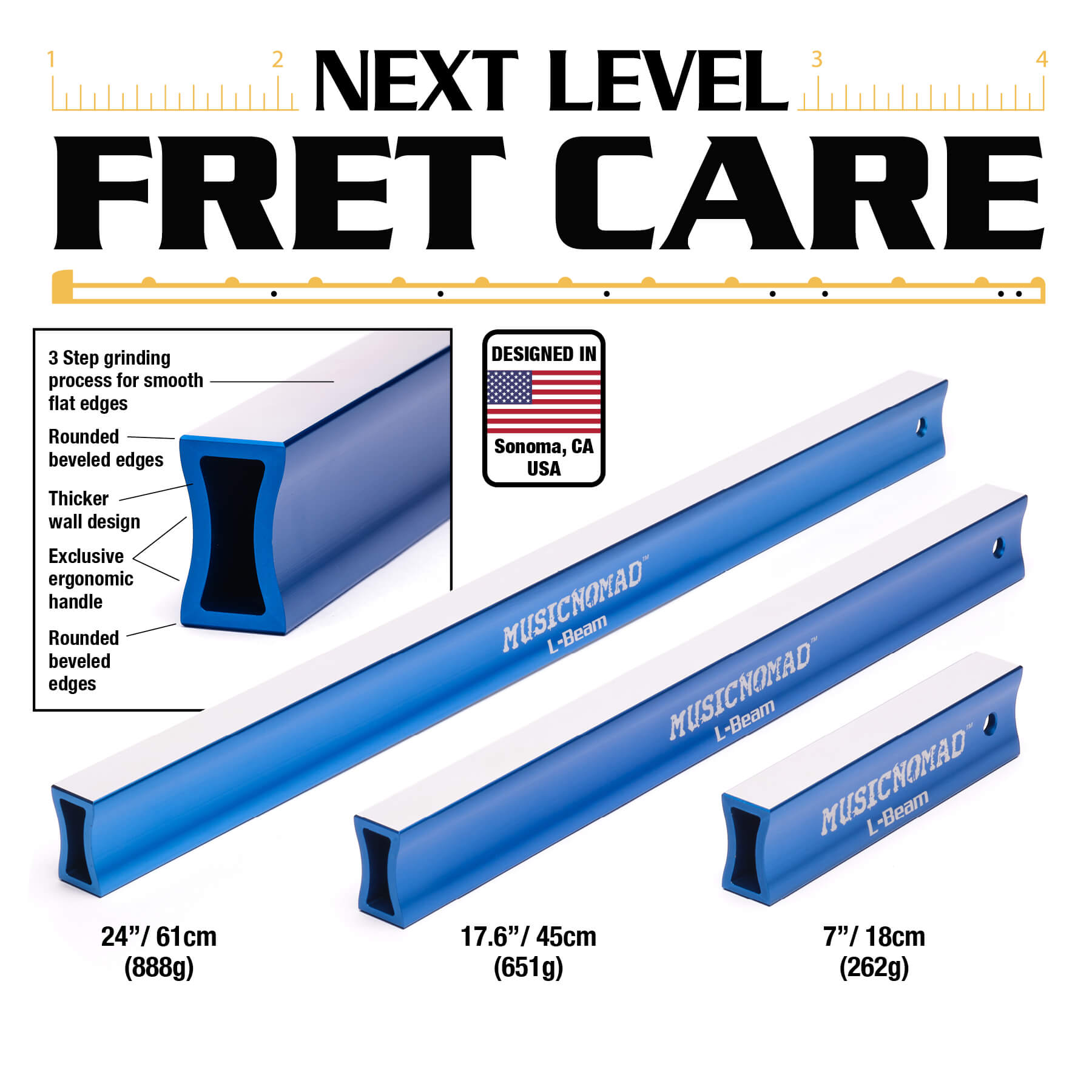GEAR NEWS: New MusicNomad Fret Leveler – Leveling L-Beam Now Available